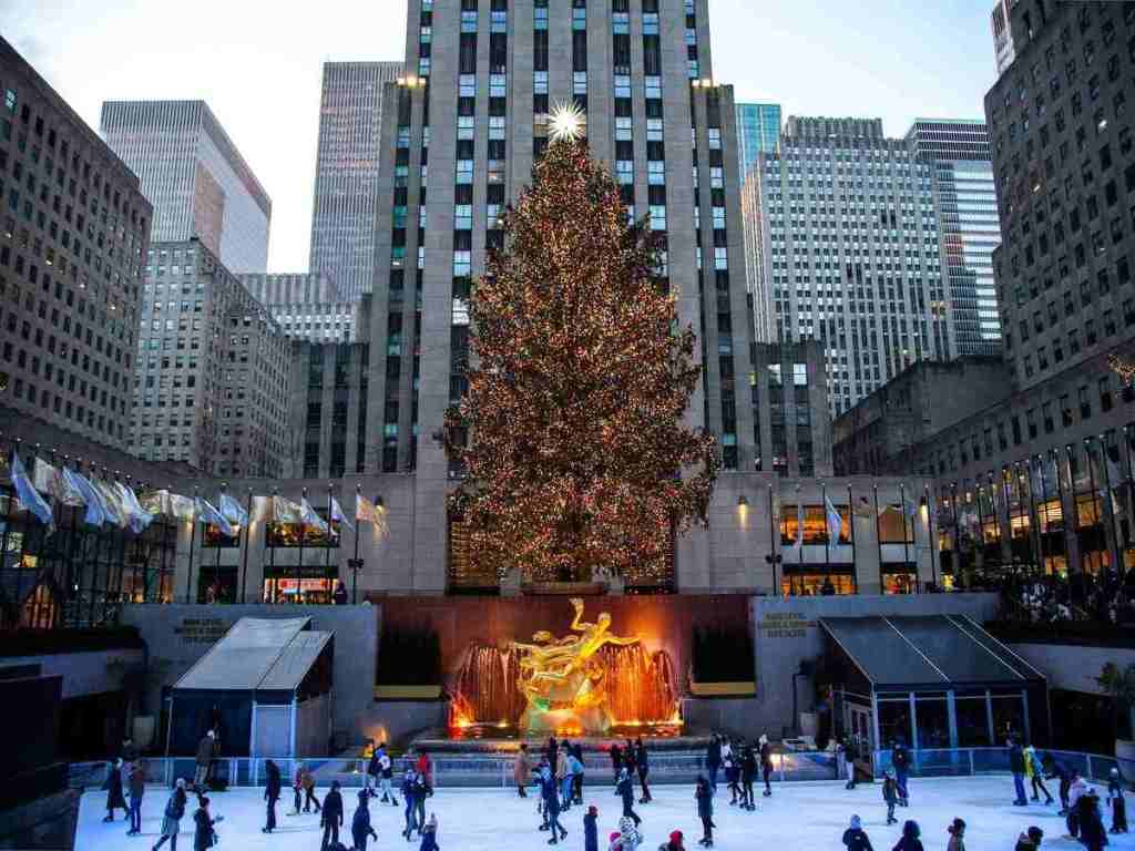 The famous Rockefeller center tree.