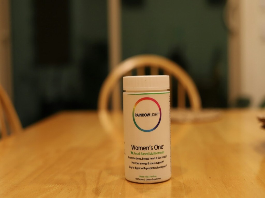 A bottle of multivitamins.